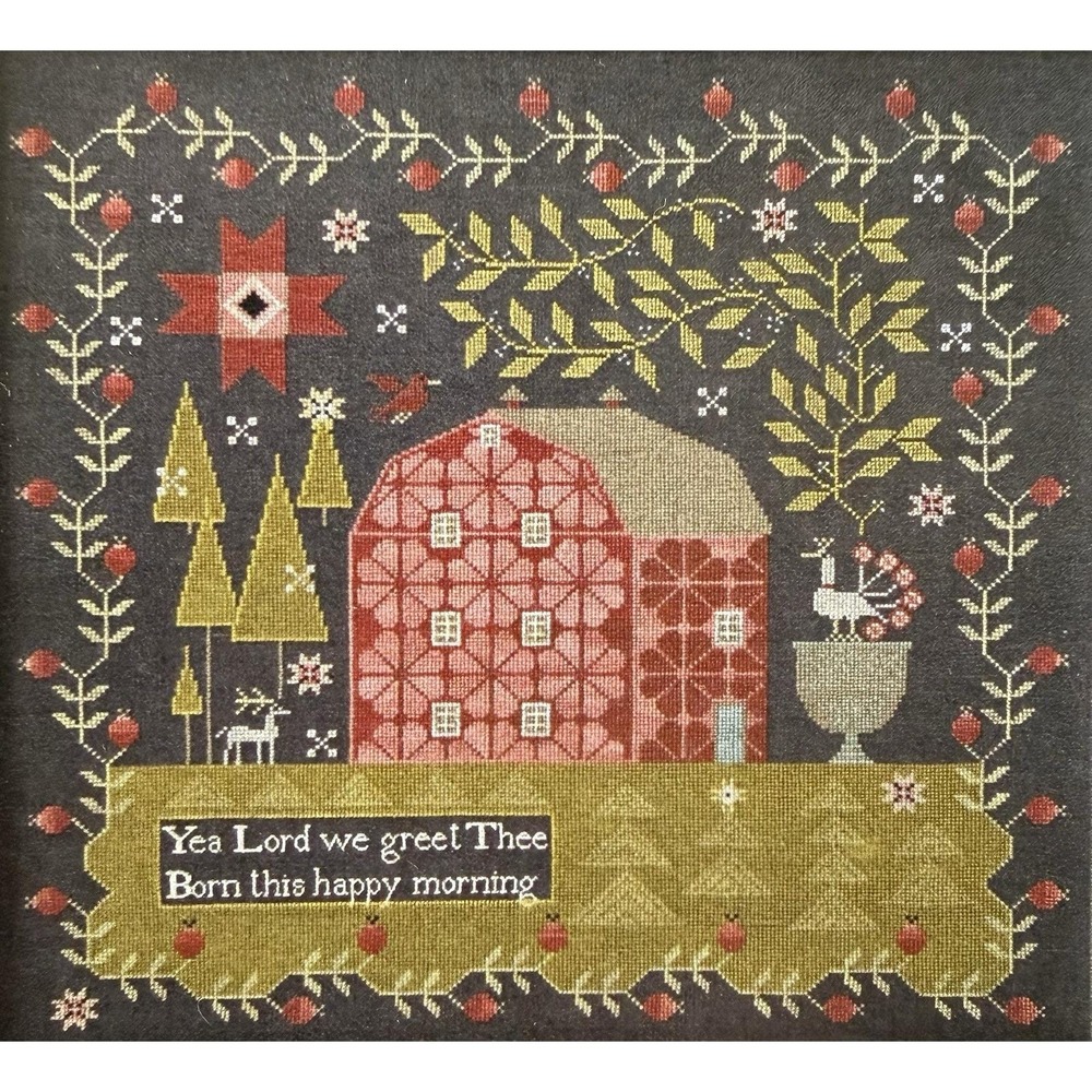 This Happy Morning (Black Version) Cross Stitch Kit By Plum Street Samplers